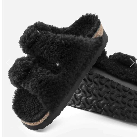 New Papillo by Birkenstock Arizona Big Buckle Genuine Shearling Slide s… - Picture 2 of 7